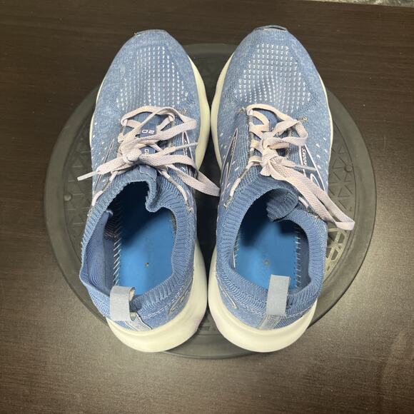 Brooks Womens Sz 8B Glycerin StealthFit 20 Blue Pastel Lilac Athletic NO INSOLES - Picture 8 of 10